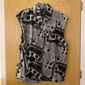 Zip up polyester vest